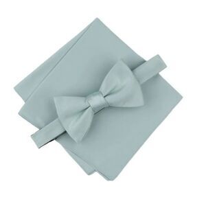 NWT Original Penguin texture satin bow tie and pocket square set in the color Mi